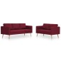 vidaXL 2-tlg. Sofagarnitur Stoff Weinrot vidaXL 2-tlg. Sofagarnitur Stoff Weinrot