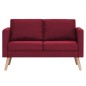vidaXL 2-tlg. Sofagarnitur Stoff Weinrot vidaXL 2-tlg. Sofagarnitur Stoff Weinrot