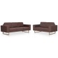 vidaXL 2-tlg. Sofagarnitur Stoff Braun vidaXL 2-tlg. Sofagarnitur Stoff Braun
