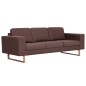 vidaXL 2-tlg. Sofagarnitur Stoff Braun vidaXL 2-tlg. Sofagarnitur Stoff Braun