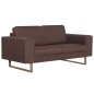 vidaXL 2-tlg. Sofagarnitur Stoff Braun vidaXL 2-tlg. Sofagarnitur Stoff Braun
