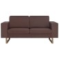 vidaXL 2-tlg. Sofagarnitur Stoff Braun vidaXL 2-tlg. Sofagarnitur Stoff Braun