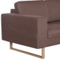 vidaXL 2-tlg. Sofagarnitur Stoff Braun vidaXL 2-tlg. Sofagarnitur Stoff Braun