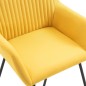vidaXL Esszimmerstühle 6 Stk. Gelb Stoff vidaXL Esszimmerstühle 6 Stk. Gelb Stoff