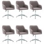 vidaXL Esszimmerstühle Drehbar 6 Stk. Taupe Stoff vidaXL Esszimmerstühle Drehbar 6 Stk. Taupe Stoff