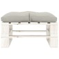 vidaXL Outdoor-Ottomane Paletten mit Kissen in Taupe Holz vidaXL Outdoor-Ottomane Paletten mit Kissen in Taupe Holz