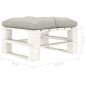 vidaXL Outdoor-Ottomane Paletten mit Kissen in Taupe Holz vidaXL Outdoor-Ottomane Paletten mit Kissen in Taupe Holz