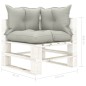 vidaXL Garten-Palettensofa 2-Sitzer mit Kissen in Taupe Holz vidaXL Garten-Palettensofa 2-Sitzer mit Kissen in Taupe Holz