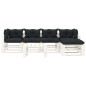 vidaXL 6-tlg. Garten-Lounge-Set Paletten mit Kissen in Anthrazit Holz vidaXL 6-tlg. Garten-Lounge-Set Paletten mit Kissen in Anthrazit Holz