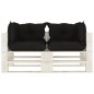 vidaXL Garten-Palettensofa 2-Sitzer mit schwarzen Kissen Holz vidaXL Garten-Palettensofa 2-Sitzer mit schwarzen Kissen Holz