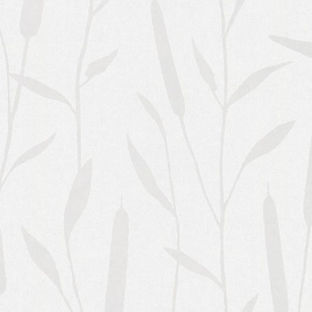 Topchic Tapete Reed Plumes Metallic-Weiß