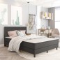 vidaXL Boxspringbett Dunkelgrau Stoff 140x200 cm vidaXL Boxspringbett Dunkelgrau Stoff 140x200 cm