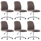vidaXL Esszimmerstühle 6 Stk. Taupe Stoff vidaXL Esszimmerstühle 6 Stk. Taupe Stoff