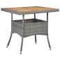 vidaXL 5-tlg. Garten-Essgruppe Grau Poly Rattan und Akazienholz vidaXL 5-tlg. Garten-Essgruppe Grau Poly Rattan und Akazienholz