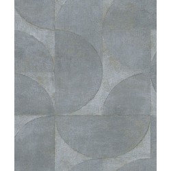 Noordwand Tapete Vintage Deluxe Graphic Circle Look Metallic-Grau