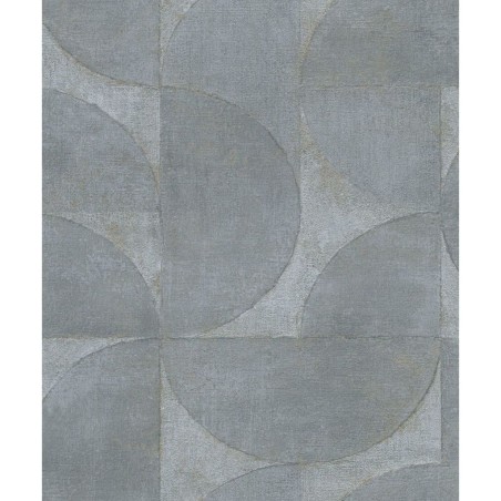 Noordwand Tapete Vintage Deluxe Graphic Circle Look Metallic-Grau
