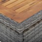vidaXL 5-tlg. Garten-Essgruppe Grau Poly Rattan und Akazienholz vidaXL 5-tlg. Garten-Essgruppe Grau Poly Rattan und Akazienholz