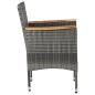 vidaXL 5-tlg. Garten-Essgruppe Grau Poly Rattan und Akazienholz vidaXL 5-tlg. Garten-Essgruppe Grau Poly Rattan und Akazienholz