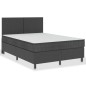 vidaXL Boxspringbett Dunkelgrau Stoff 160x200 cm vidaXL Boxspringbett Dunkelgrau Stoff 160x200 cm