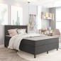 vidaXL Boxspringbett Dunkelgrau Stoff 160x200 cm vidaXL Boxspringbett Dunkelgrau Stoff 160x200 cm