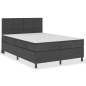 vidaXL Boxspringbett Dunkelgrau Stoff 160x200 cm vidaXL Boxspringbett Dunkelgrau Stoff 160x200 cm