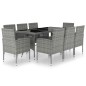 vidaXL 9-tlg. Garten-Essgruppe Poly Rattan Anthrazit und Grau vidaXL 9-tlg. Garten-Essgruppe Poly Rattan Anthrazit und Grau