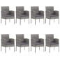 vidaXL 9-tlg. Garten-Essgruppe Poly Rattan Anthrazit und Grau vidaXL 9-tlg. Garten-Essgruppe Poly Rattan Anthrazit und Grau