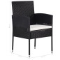 vidaXL 7-tlg. Garten-Essgruppe Poly Rattan Schwarz vidaXL 7-tlg. Garten-Essgruppe Poly Rattan Schwarz