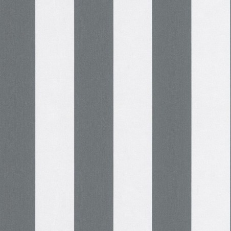 Topchic Tapete Stripes Dunkelgrau und Weiß