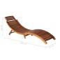 vidaXL Sonnenliege mit Tisch und Auflage Massivholz Akazie vidaXL Sonnenliege mit Tisch und Auflage Massivholz Akazie