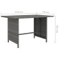 vidaXL 10-tlg. Garten-Lounge-Set mit Kissen Poly Rattan Grau vidaXL 10-tlg. Garten-Lounge-Set mit Kissen Poly Rattan Grau