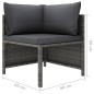 vidaXL 10-tlg. Garten-Lounge-Set mit Kissen Poly Rattan Grau vidaXL 10-tlg. Garten-Lounge-Set mit Kissen Poly Rattan Grau