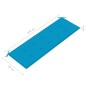 vidaXL Batavia-Gartenbank mit Blauer Auflage 150 cm Massivholz Teak vidaXL Batavia-Gartenbank mit Blauer Auflage 150 cm Massivholz Teak