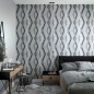 Topchic Tapete Graphic Lines Diamonds Grau und Schwarz Topchic Tapete Graphic Lines Diamonds Grau und Schwarz