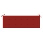 vidaXL Batavia-Gartenbank mit Roter Auflage 150 cm Massivholz Teak vidaXL Batavia-Gartenbank mit Roter Auflage 150 cm Massivholz Teak