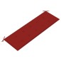 vidaXL Batavia-Gartenbank mit Roter Auflage 150 cm Massivholz Teak vidaXL Batavia-Gartenbank mit Roter Auflage 150 cm Massivholz Teak