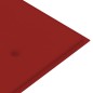 vidaXL Batavia-Gartenbank mit Roter Auflage 150 cm Massivholz Teak vidaXL Batavia-Gartenbank mit Roter Auflage 150 cm Massivholz Teak