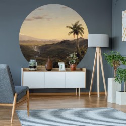 WallArt Fototapete The Americas Rund 190 cm