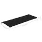 vidaXL Batavia-Gartenbank mit Schwarzer Auflage 150 cm Massivholz Teak vidaXL Batavia-Gartenbank mit Schwarzer Auflage 150 cm Massivholz Teak