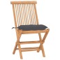vidaXL 3-tlg. Garten-Essgruppe mit Kissen Klappbar Massivholz Teak vidaXL 3-tlg. Garten-Essgruppe mit Kissen Klappbar Massivholz Teak