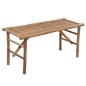 vidaXL Klappbare Gartenbank mit Auflage 118 cm Bambus vidaXL Klappbare Gartenbank mit Auflage 118 cm Bambus