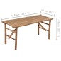 vidaXL Klappbare Gartenbank mit Auflage 118 cm Bambus vidaXL Klappbare Gartenbank mit Auflage 118 cm Bambus