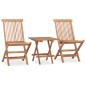 vidaXL 3-tlg. Garten-Essgruppe mit Kissen Klappbar Massivholz Teak vidaXL 3-tlg. Garten-Essgruppe mit Kissen Klappbar Massivholz Teak