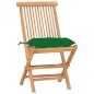 vidaXL 3-tlg. Garten-Essgruppe mit Kissen Klappbar Massivholz Teak vidaXL 3-tlg. Garten-Essgruppe mit Kissen Klappbar Massivholz Teak