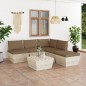vidaXL 6-tlg. Garten-Sofagarnitur aus Paletten mit Kissen Fichtenholz vidaXL 6-tlg. Garten-Sofagarnitur aus Paletten mit Kissen Fichtenholz