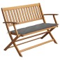 vidaXL Gartenbank mit Auflage 120 cm Massivholz Akazie vidaXL Gartenbank mit Auflage 120 cm Massivholz Akazie
