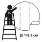 WallArt Fototapete Umbrella Pines in Italy Rund 142,5 cm WallArt Fototapete Umbrella Pines in Italy Rund 142,5 cm