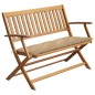 vidaXL Gartenbank mit Auflage 120 cm Massivholz Akazie vidaXL Gartenbank mit Auflage 120 cm Massivholz Akazie