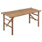 vidaXL Klappbare Gartenbank mit Auflage 118 cm Bambus vidaXL Klappbare Gartenbank mit Auflage 118 cm Bambus