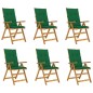 vidaXL Klappbare Gartenstühle 6 Stk. mit Auflagen Massivholz Akazie vidaXL Klappbare Gartenstühle 6 Stk. mit Auflagen Massivholz Akazie